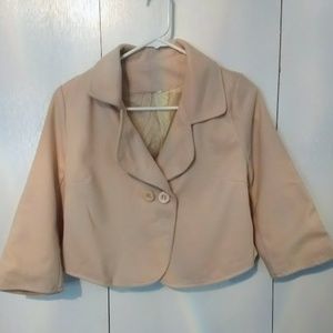 Tan Peacoat Bolero 3/4 sleeve size M